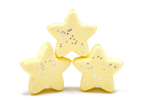 stack of yellow star-shaped bath bombs